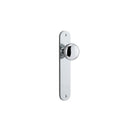 IVER Cambridge Door Knob On Oval Backplate | Passage Lever Set Only | 9 Finishes - Polished Chrome