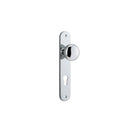 IVER Cambridge Door Knob On Oval Backplate | Entrance Lever Set Only | 9 Finishes - Polished Chrome