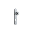 IVER Guildford Door Knob On Oval Backplate | Entrance Lever Set Only | 9 Finishes - Polished Chrome