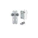 IVER Guildford Door Knob On Oval Backplate | Entrance Kit (Key/Key) | 9 Finishes - Polished Chrome