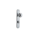 IVER Guildford Door Knob On Oval Backplate | Privacy Lever Set Only | 9 Finishes - Polished Chrome