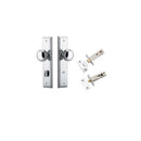IVER Paddington Door Knob On Stepped Backplate | Separate Privacy Kit | 9 Finishes - Polished Chrome