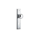 IVER Cambridge Door Knob On Stepped Backplate | Entrance Lever Set Only | 9 Finishes - Polished Chrome
