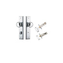 IVER Cambridge Door Knob On Stepped Backplate | Separate Privacy Kit | 9 Finishes - Polished Chrome