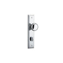 IVER Cambridge Door Knob On Stepped Backplate | Privacy Lever Set Only | 9 Finishes - Polished Chrome