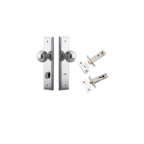 Iver Guildford Door Knob On Stepped Backplate - primehardware