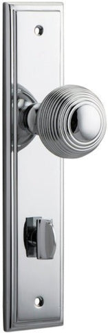 Iver Guildford Door Knob On Stepped Backplate - primehardware