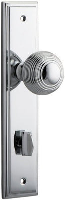 Iver Guildford Door Knob On Stepped Backplate - primehardware
