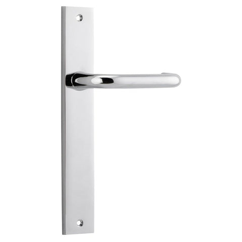 IVER Oslo Lever Door Handle On Rectangular Backplate | Passage Lever Set Only | 9 Finishes - Polished Chrome