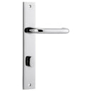 IVER Oslo Lever Door Handle On Rectangular Backplate | Privacy Lever Set Only | 9 Finishes - Polished Chrome