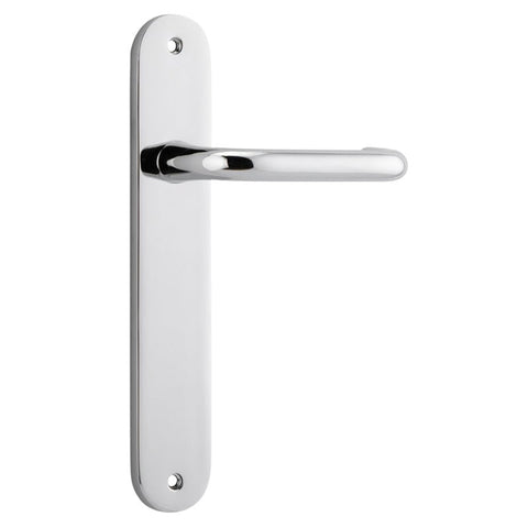 Iver Oslo Lever Door Handle On Oval Backplate - primehardware