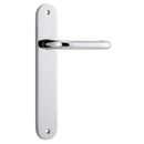 Iver Oslo Lever Door Handle On Oval Backplate - primehardware