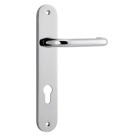 Iver Oslo Lever Door Handle On Oval Backplate - primehardware