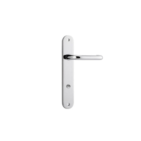 Iver Oslo Lever Door Handle On Oval Backplate - primehardware