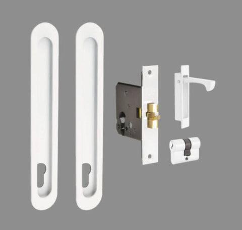 Zanda Duke Sliding Door Lock Kit Flush Pull Integrated Design Multiple Sizes & Finishes - primehardware