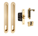 Zanda Duke Sliding Door Lock Kit Flush Pull Integrated Design Multiple Sizes & Finishes - primehardware