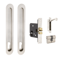Zanda Duke Sliding Door Lock Kit Flush Pull Integrated Design Multiple Sizes & Finishes - primehardware