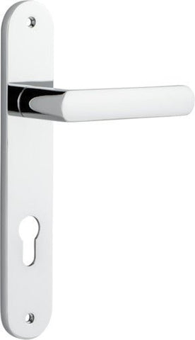 Iver Osaka Door Lever Handle On Oval Backplate - primehardware