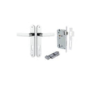IVER Osaka Door Lever Handle On Oval Backplate | Entrance Kit (Key/Thumb) | 6 Finishes - Polished Chrome