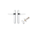 IVER Osaka Door Lever Handle On Oval Backplate | Passage Kit | 6 Finishes - Polished Chrome