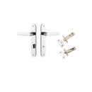 IVER Osaka Door Lever Handle On Oval Backplate | Separate Privacy Kit | 6 Finishes - Polished Chrome