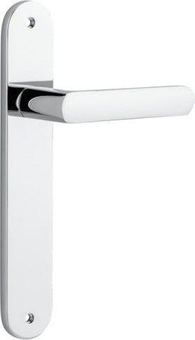 Iver Osaka Door Lever Handle On Oval Backplate - primehardware