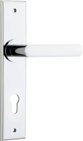 Iver Osaka Door Lever Handle On Chamfered Backplate - primehardware