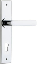 Iver Osaka Door Lever Handle On Chamfered Backplate - primehardware