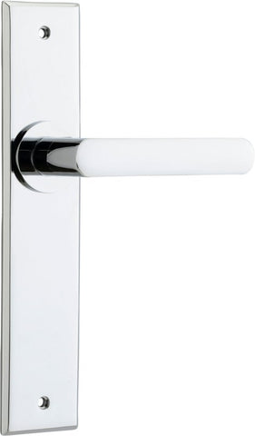 Iver Osaka Door Lever Handle On Chamfered Backplate - primehardware