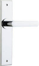 Iver Osaka Door Lever Handle On Chamfered Backplate - primehardware