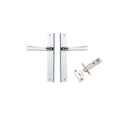 IVER Copenhagen Door Lever Handle On Rectangular Backplate | Passage Kit | 7 Finishes - Polished Chrome