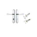 Iver Copenhagen Door Lever Handle on Shouldered Backplate | Separate Privacy Kit | 7 Finishes - Polished Chrome