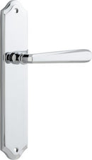 Iver Copenhagen Door Lever Handle on Shouldered Backplate | Passage Lever Set Only | 7 Finishes - Polished Chrome