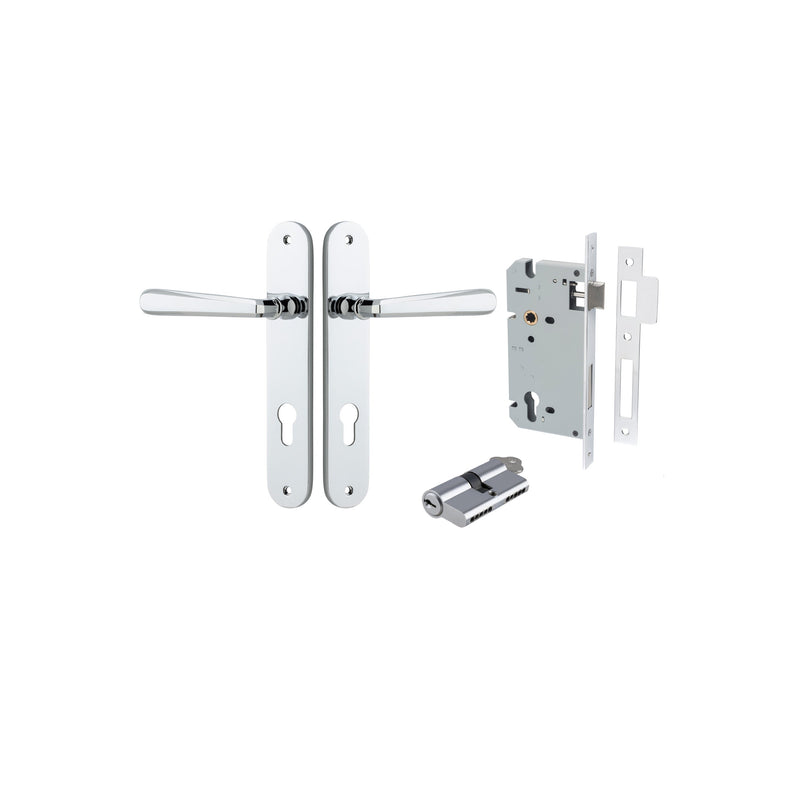 IVER COPENHAGEN DOOR LEVER HANDLE ON OVAL BACKPLATE - CUSTOMISE TO YOUR NEEDS