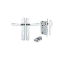 Iver Copenhagen Solid Brass Door Lever on Oval Backplate | Entrance Kit (Key/Key) | 7 Finishes - Polished Chrome
