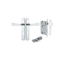 Iver Copenhagen Solid Brass Door Lever on Oval Backplate | Entrance Kit (Key/Thumb) | 7 Finishes - Polished Chrome