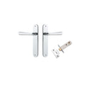 Iver Copenhagen Solid Brass Door Lever on Oval Backplate | Passage Kit | 7 Finishes - Polished Chrome