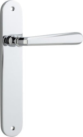 Iver Copenhagen Door Lever Handle On Oval Backplate - primehardware