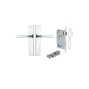 Iver Copenhagen Door Lever on Chamfered Backplate — Entrance Kit — Key/Thumb