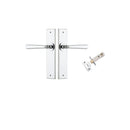 Iver Copenhagen Door Lever on Chamfered Backplate — Passage Kit