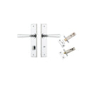 Iver Copenhagen Door Lever on Chamfered Backplate — Separate Privacy Kit