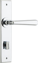 Iver Copenhagen Door Lever on Chamfered Backplate — Privacy Lever Set Only