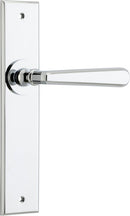 Iver Copenhagen Door Lever on Chamfered Backplate — Passage Lever Set Only