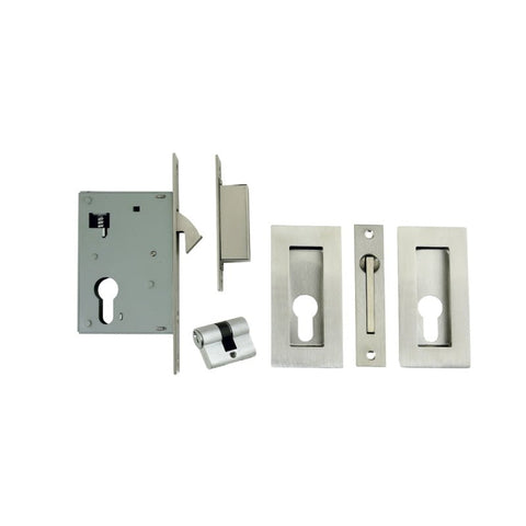 Zanda Square Sliding Door Euro Lock Kit - primehardware