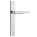 IVER Helsinki Door Lever Handle On Rectangular Backplate | Passage Lever Set Only | 7 Finishes - Polished Chrome