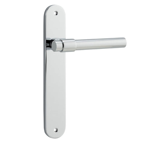 Iver Helsinki Door Lever Handle On Oval Backplate - primehardware