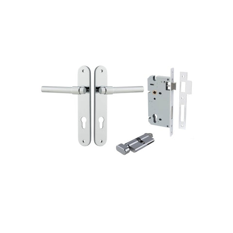 Iver Helsinki Door Lever Handle On Oval Backplate - primehardware