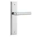 IVER Helsinki Door Lever Handle On Stepped Backplate | Passage Lever Set Only | 7 Finishes - Polished Chrome