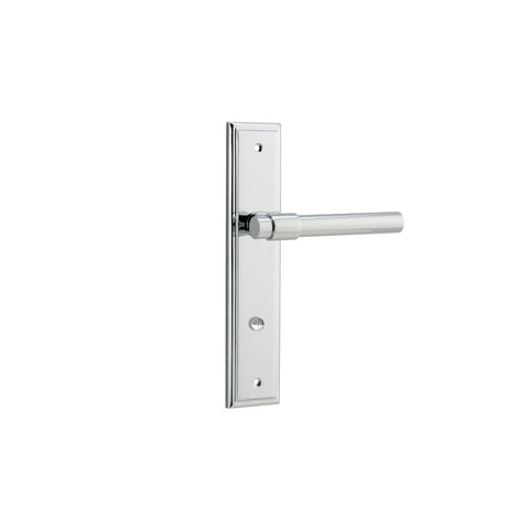 Iver Helsinki Door Lever Handle On Stepped Backplate - primehardware