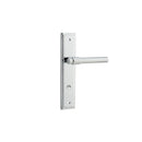 IVER Helsinki Door Lever Handle On Stepped Backplate | Privacy Lever Set Only | 7 Finishes - Polished Chrome